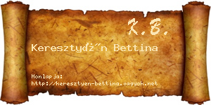 Keresztyén Bettina névjegykártya