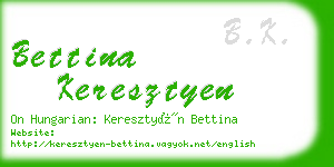 bettina keresztyen business card